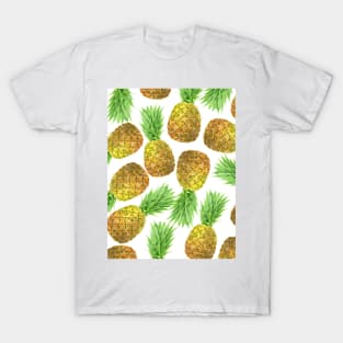 Pineapple watercolor pattern T-Shirt